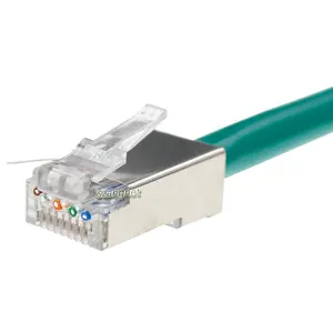 8P8C FTP Cat 6 RJ45 konnektör korumalı Cat6 konektörden geçiş ESD tel