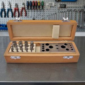 Precision Disc Cutter <b>Set</b> of 14 Pcs Round Metal <b>Punches</b> for Jewelry Making Goldsmith Silversmith Tools in Wooden Box | GS589A - Product Image 2