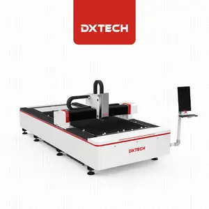 Dxtech Máquina de corte a laser de fibra CNC de alta velocidade para chapas de metal Chapas de aço carbono Chapas de ferro e cobre com CE / FDA