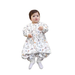 Saco de Dormir Ecológico <span class=keywords><strong>para</strong></span> Bebé con Diseño de Botones y Dibujos Animados, Manta Acolchada de Invierno <span class=keywords><strong>para</strong></span> Niños, con Piernas Separadas y Anti-Patadas, Personalizable - Product Image 5