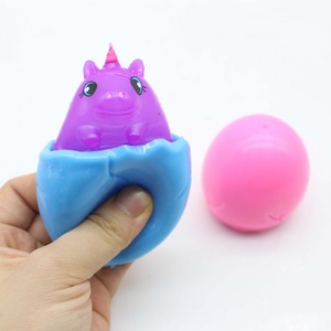 Juguete de unicornio Jincan, taza de huevo de Pascua, juguete antiestrés de TPR, bola blanda para aliviar el estrés y la descompresión - Product Image 1