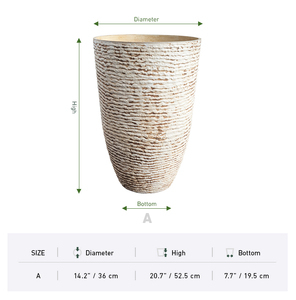 Grands pots de fleurs de jardin, pièces, <span class=keywords><strong>en</strong></span> plastique, moulage par compression, pour plantation - Product Image 3
