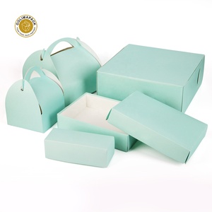 Tùy Chỉnh In Ấn Màu Xanh Lá Cây Tông Cấp Thực Phẩm Giấy Bao Bì Hộp Quà Tặng Series Cho Ngọt Pho Mát Sa Mạc Bánh - Product Image 1