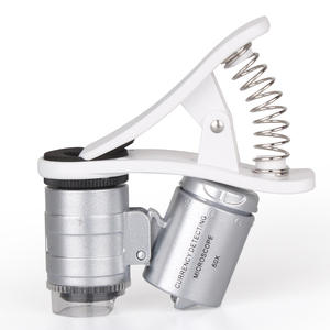 60X هاتف محمول مكبر Loupe مجهر بأشعة تحت البنفسجية عالمي مع مصباح LED صغير بمشبك ضوء أشعة تحت البنفسجية - Product Image 1
