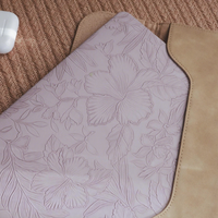 Étui pour ordinateur portable en violet lavande avec motif floral en relief pour Macbook Air 13 15, étui pour Macbook Pro 15, Funda M1 M2, étui pour Macbook