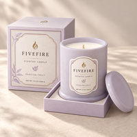 Bougie artisanale à la cire de soja parfumée à la passion fruit, à une seule mèche, dans un bocal en verre, décoration d'intérieur, mariage