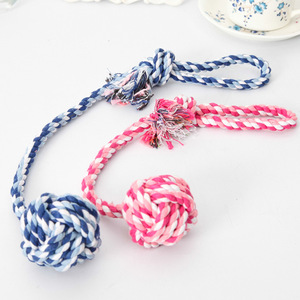 Giocattolo da Masticare per Cani in Corda di Cotone, Palla Intrecciata per Tiro e Trazione, per Addestramento e Gioco Indoor e Outdoor - Product Image 1