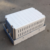 Caisse en plastique personnalisable en gros, boîte de déménagement, stockage, expédition de pain, viande, œufs, tomates, fruits, légumes, poulet, fabriquée en PP