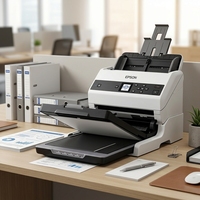 DS-975 USB 3.0 Çift Taraflı Belge Tarayıcı A4 Sayfa Beslemeli 600dpi CIS CMOS Ofis Dosyalama İçin