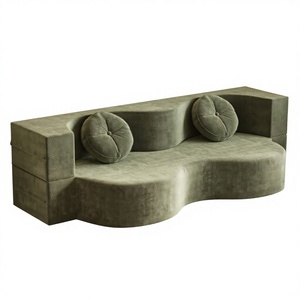 Divano Letto in Tessuto Comprimibile Pieghevole Reclinabile Estensibile a Due Posti Nuovo Modello Monoblocco per Piccoli Appartamenti e Soggiorni in Affitto - Product Image 1