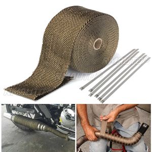 15M*50MM Motorcycle <b>Exhaust</b> Thermal <b>Exhaust</b> <b>Tape</b> Header Heat Wrap Resistant Downpipe for Motorcycle Car Accessories - Product Image 1