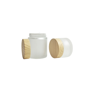 Fabricante Chino de Envases de Vidrio para Crema Cosmética, con Tapa de Bambú y Acabado Esmerilado, para Crema Facial y Corporal - Product Image 5