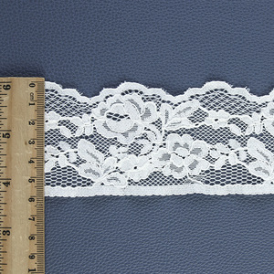 Petit ruban de bordure en dentelle en Nylon élastique Non extensible blanc pour col, bande, encolure, ourlet, manches, sous-vêtements, soutien-gorge - Product Image 6