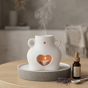 Brûleur d'encens en céramique en forme de corps, diffuseur de cire parfumée pour l'aromathérapie domestique et la décoration quotidienne de la maison - Product Image 1