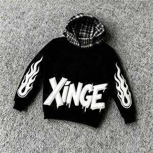 เสื้อฮู้ดดี้ทรงบ็อกซี่แบบครอปพิมพ์ลายนูนโฟม 3 มิติ หนัก 400 กรัม รุ่นใหม่ล่าสุดประจำฤดูใบไม้ผลิปี 2026 สไตล์สตรีทแวร์สั่งทำพิเศษสำหรับผู้ชาย - Product Image 1