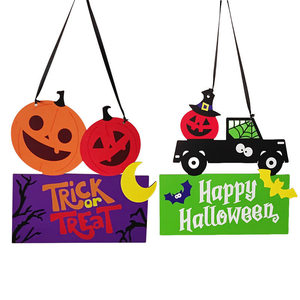 Adornos de Calabaza de Madera para Halloween, Decoraciones de Interior, Letreros de Truco o Trato, Artículos para Fiestas, Colgantes Artesanales - Product Image 3