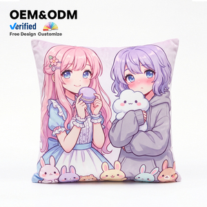 Housse de coussin personnalisée résistante aux déchirures, imprimé anime, taie d'<span class=keywords><strong>oreiller</strong></span> décorative, couture robuste pour la maison - Product Image 1