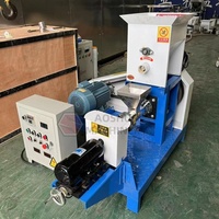 Équipement de fabrication d'aliments pour poissons flottants 2t/h, extrudeuse d'aliments flottants pour poissons et crevettes secs
