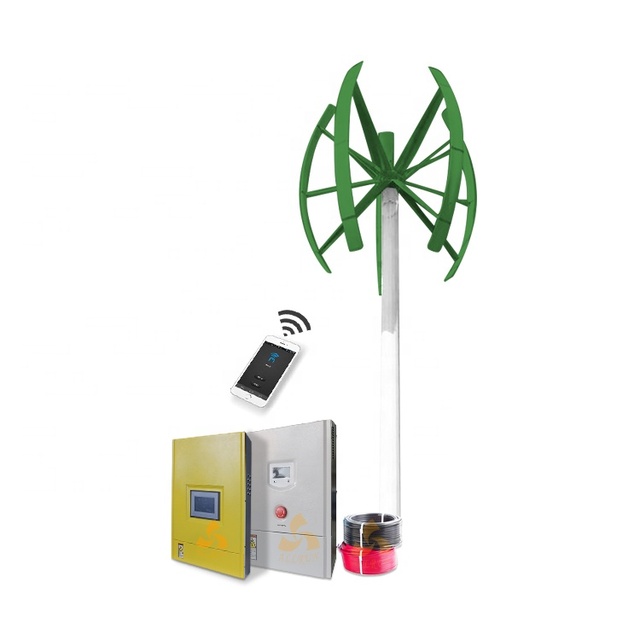 CE Certified Small VAWT Home Use Vertical Wind Turbine 48V 1KW to 10KW Wind Generator  From 18 Years History Factory with PMG