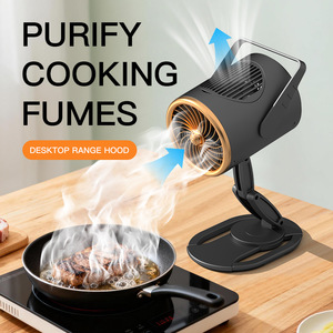 Hotte de cuisine de table portable, purificateur d'air, forte aspiration, pour cuisine, hot pot, barbecue, camping, mini hotte aspirante intelligente USB - Product Image 4