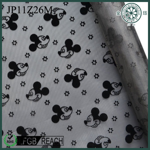 Garis Cetak Kustom Jaring Pagar Nilon 4D Kain Pengantin Jala Bordir Kain Tule untuk Gaun - Product Image 6