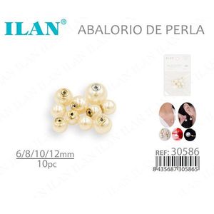 Perla di ilan con fermacorda 6/8/10/12mm 10 pezzi per la creazione di gioielli - Product Image 3