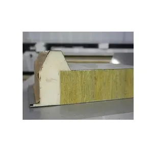Rock wool fireproof board, heat insulation and insulation house panel, frozen and thickened rock wool color steel plate