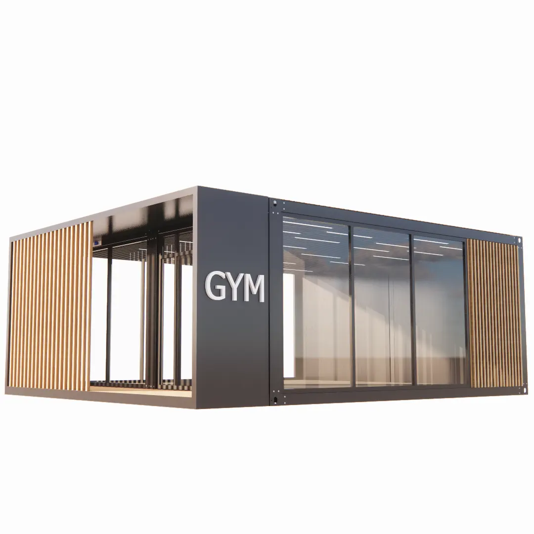Bangunan Prefabrikasi Modern Halaman Belakang Taman Luar Ruangan Ruang Gym Studio Kantor Gudang Rumah