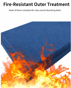 Custom Size Fireproof Eco-Friendly Fabric Wrapped Acoustic Panel High NRC Sound Absorption Wall Panel for Home Living Room Hotel - Product Image 4