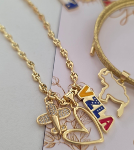 Collar con Colgante Estilo Venezuela, con Cadena de Eslabones para Hombre y Mujer, Diseño de Mapas de Venezuela, Regalo de Joyería - Product Image 2