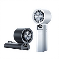 Ventilateur portable de réfrigération transfrontalier 2025, nouveau modèle, USB, 2000mAh-4000mAh, grand vent, turbine pliable, haute vitesse, 230g, petit format