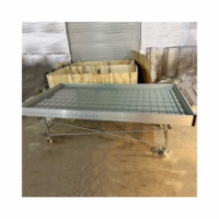 Tables de culture, table à mailles roulante 4x8 pieds, table en maille soudée avec roues, banc en maille pour serre agricole, plantes à fleurs