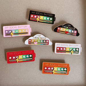 Broches amusantes en émail, thème social et d'humeur, arc-en-ciel, mariage, interactives, en alliage plaqué or, couleur personnalisable, pour vêtements, sacs à dos, chapeaux - Product Image 6