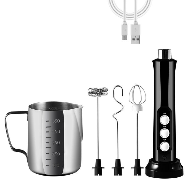 06 # เครื่องทำฟองนมสีดำ + แก้วขนาด 550 มล.