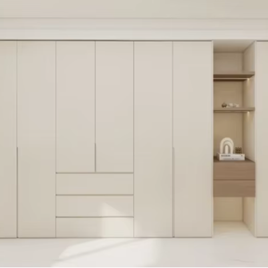 Armoire autoportante en bois avec grande capacité de rangement, design moderne, meubles de chambre à coucher personnalisables, haut de gamme et pratique - Product Image 1