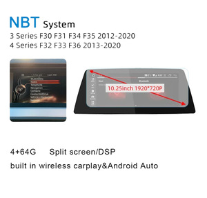 Nuevo reproductor de DVD con navegación para coche Android 10.25 pulgadas, CARPLAY, Android AUTO, para BMW Serie 3 F30 F31 F34 NBT EVO 2013-2019 - Product Image 4