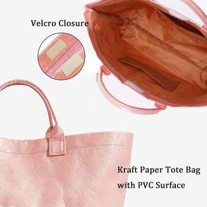 PVC <b>Tote</b> Bag for Women Large <b>Plastic</b> <b>Tote</b> Bag for Work Letter Print Hobo Bag Kraft Paper Work Handbags Purses - Product Image 3