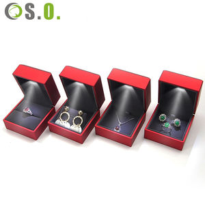 High End Luxury LED Light Jewelry Box High Gloss Paint Finish Custom Color for <b>Ring</b> Bracelet Necklace Premium Packaging - Product Image 5