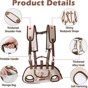 <b>Dog</b> Outdoor Backpack Dual Shoulder Handheld Pet Leash Carrier Portable Breathable Crossbody Strap Pet Supplies - Product Image 2