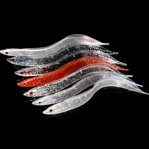 15cm 3g reflective Ribbonfish soft plastic fish lure shad fishing bait set