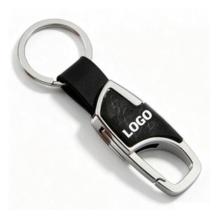 Custom Logo Luxury Pu Leather for Car Dealer Business Event Promo Gift <b>Keychain</b> <b>Personalized</b> - Product Image 1