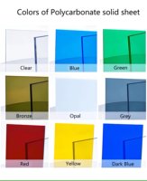 Feuille solide rouge de polycarbonate de matière plastique d'Antiflaming PC pour des murs rideaux ou l'auvent
