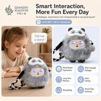 AI Panda TOTO: Bolsa de Peluche Portátil, Máscara de Panda para Dormir, Sombrero con Ojos LED de Colores, Clonación de Voz ChatGPT en Más de 50 Idiomas, Memoria
