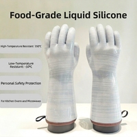 Gants de four en silicone liquide de qualité alimentaire, résistants à 500 degrés, pour la cuisine et le barbecue, compatibles lave-vaisselle, vente en gros