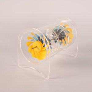 Modèle de turbine à gaz 31019, conception mobile et entièrement transparente, équipement d'expérimentation de physique pour lycée, matériel pédagogique de démonstration - Product Image 1