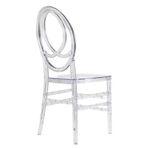 Factory Direct Wholesale Clear Resin Acrylic Phoenix Chiavaric Wedding Event Chair