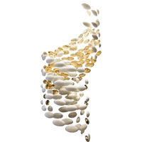 Escalier tournant à plusieurs étages, long lustre LED en cristal, CRI 90, angle de faisceau 360°, garantie 3 ans, dimmable, pour hall d'hôtel