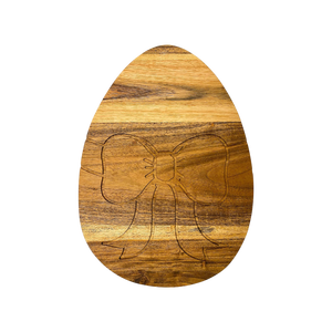 Egg Shaped Wood Cutting Board Dishwasher Safe 1.5cm Thick Serving Platter <b>Kitchenware</b> for Easter Holiday Decoration - Product Image 1