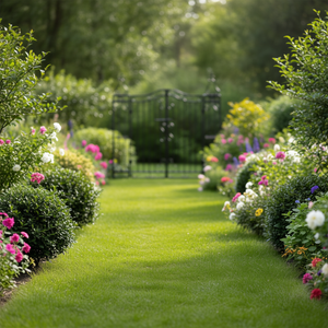 Cancello da Giardino in Ferro Battuto 120,5 cm x 7,9 cm x 120,1 cm Nero con Eleganti Ornamenti per Recinzioni e Tralicci da Giardino - Product Image 2