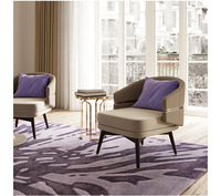 Fauteuil de détente de luxe en tissu, design nordique moderne, meubles de salon